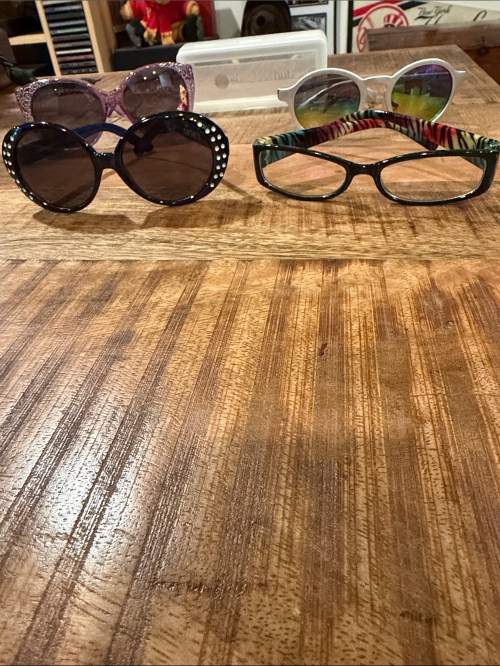 Source Unknown Purple Glitter Kids Sunglasses